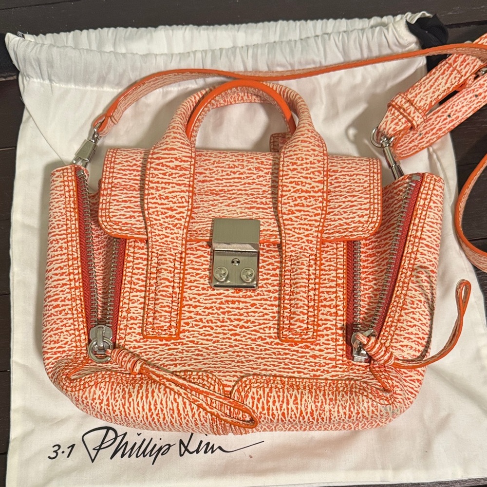 3.1 Phillip Lim Textured Orange Mini Bag